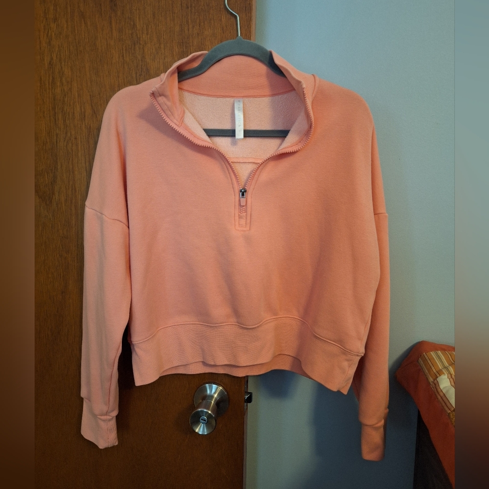 Final Price* Fabletics Coral Cropped Half-Zip Sweatshirt Women's Size S
